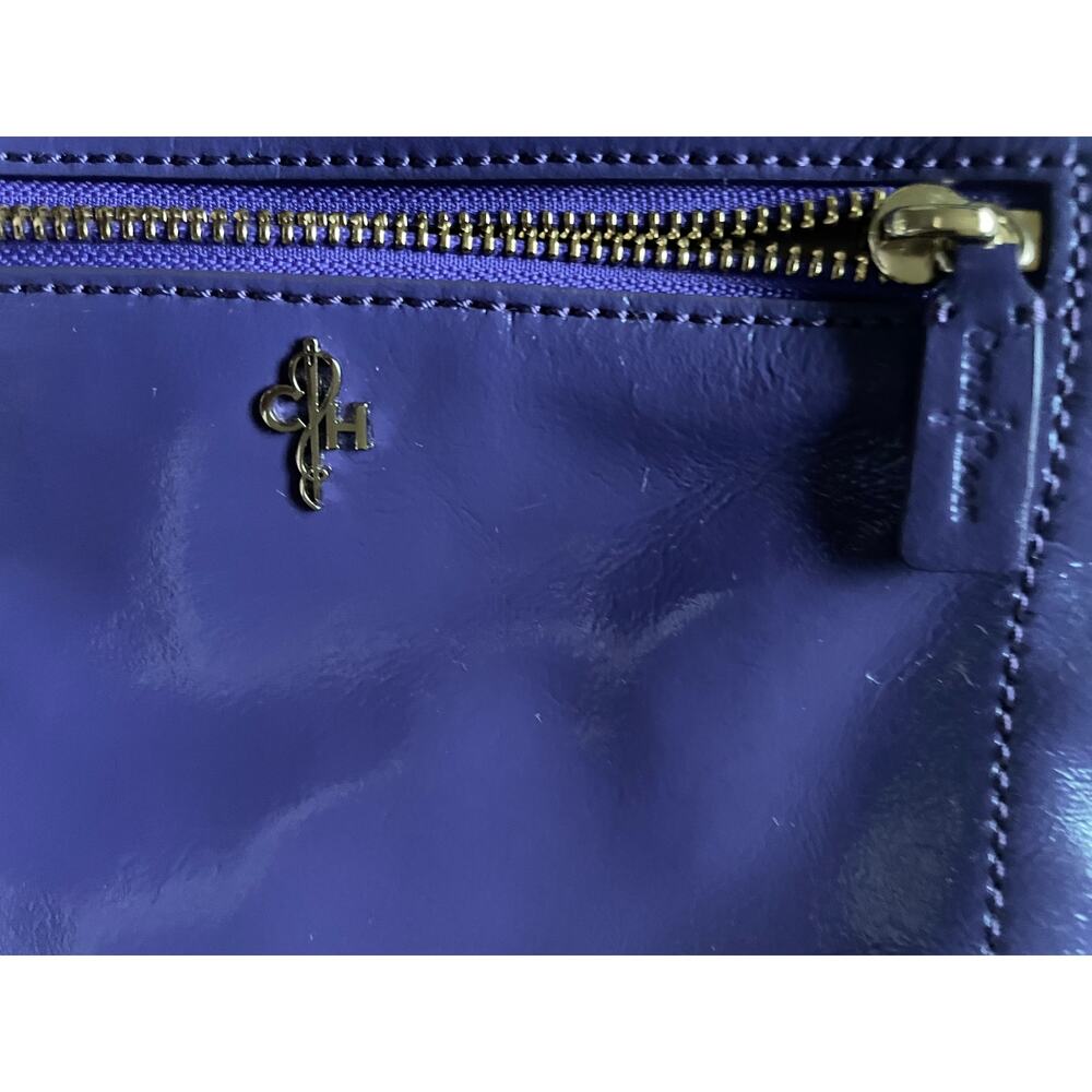 Cole Haan Womens/Teen Crossbody Vivid Purple Purse 5x8 inches Gold accents - Picture 2 of 9